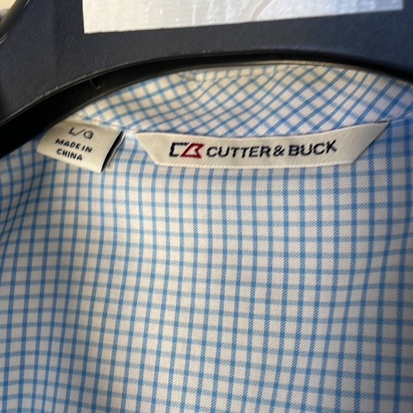 Ladies Michelin branded blouse. Blue check. Size large. - Picture 4 of 8